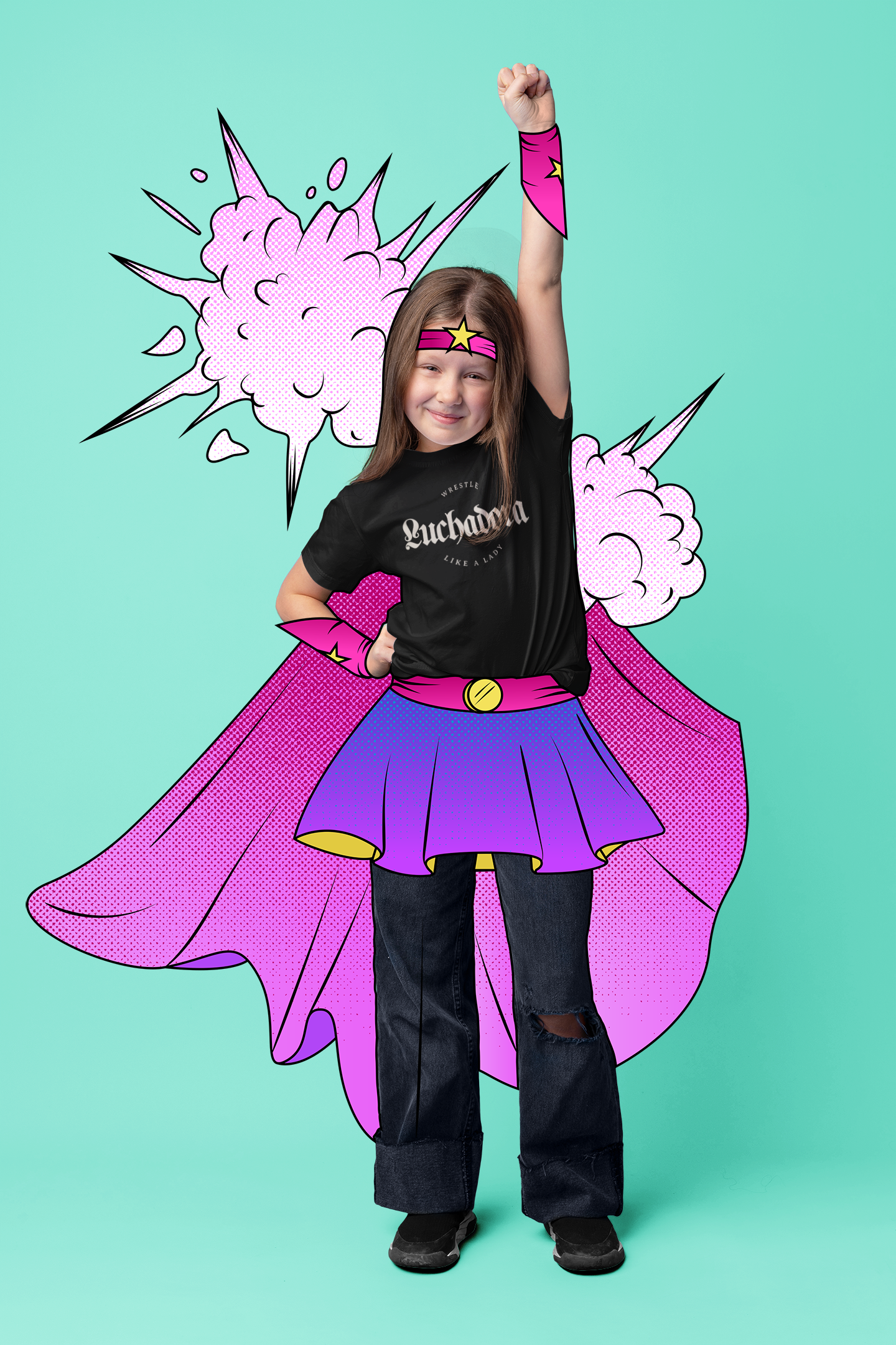 Luchadora - Premium Kids Crewneck T-shirt
