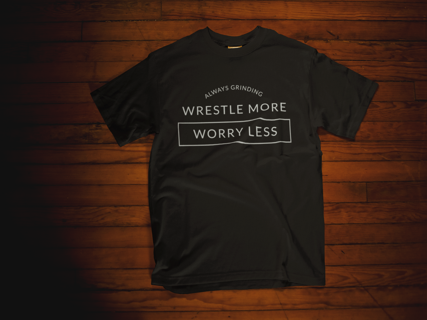 Wrestle More, Worry Less - Premium Unisex Crewneck Tee